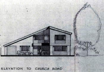 Elevation of new Church Road Vicarage